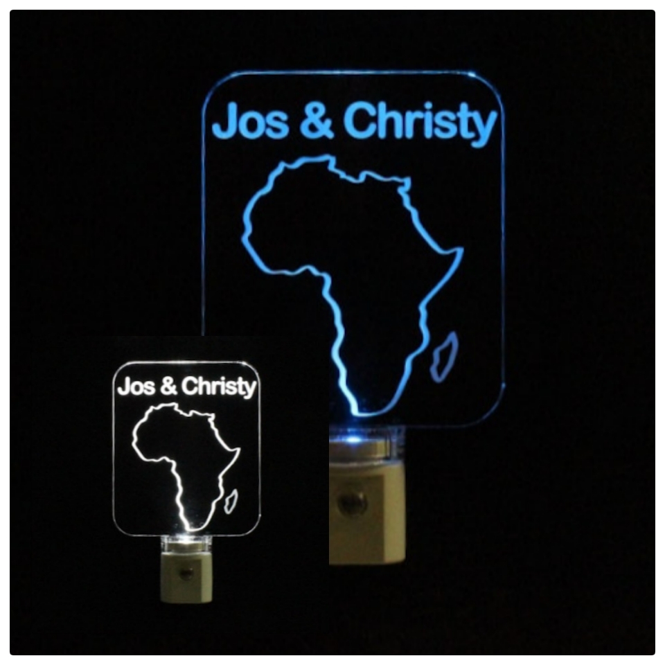 Africa Night Light, Personalized